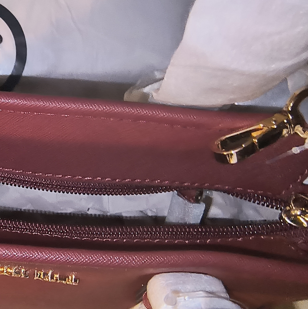 Michael Kors Jet Set Travel XS Saffiano Leather in Dark Cherry Crossbody - Picture 11 of 13
